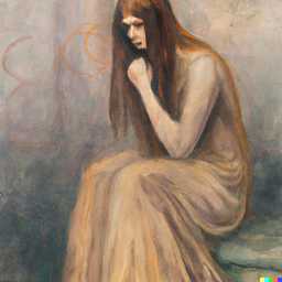 a representation of anxiety, painting by John William Waterhouse generated by DALL·E 2